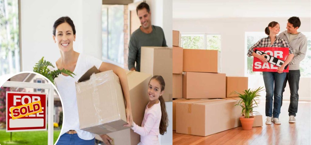Family settling into a new home