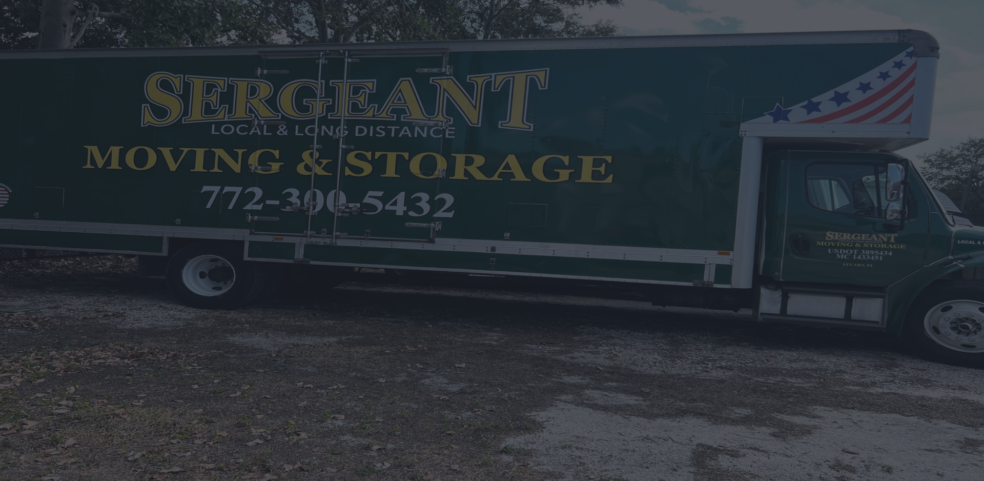 Sergeant Moving and Storage’s green moving truck